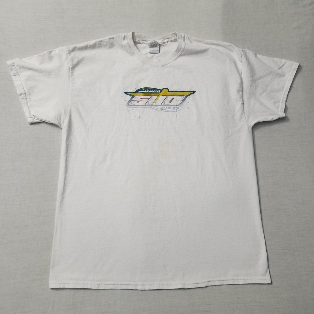 Mens 97th INDY 500 RACETRACK Schematics Tshirt Sz XL White May
