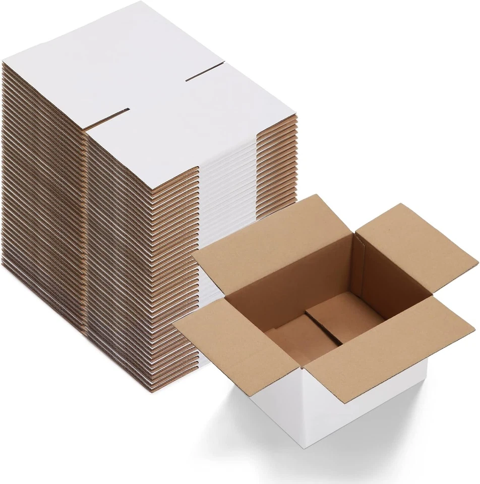 Versatile 40-Pack Shipping Boxes 8x6x4 - Perfect for Mail, Gifts & Organization - Image 3 of 4