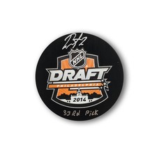 Ivan Barbashev Autographed 2014 NHL Draft Hockey Puck Inscribed 33rd Pick