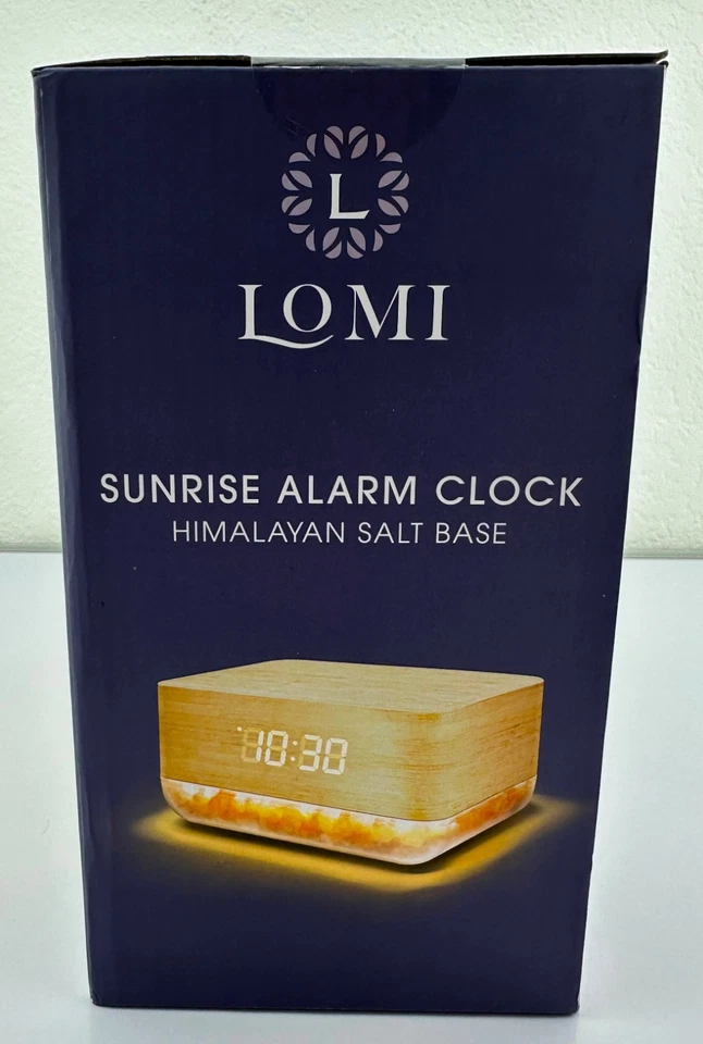 Lomi Sunrise Alarm Clock w/Himalayan Salt Base Model LOMD1082WD. New - Image 2 of 4