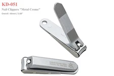 Kanetsune Seki Japan KD-051 "Metal Chrome" 66mm Nail Clippers