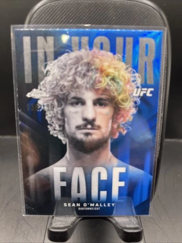2026 Topps Chrome UFC Sean O'Malley IN YOUR FACE Insert IYF-6 Aqua /199
