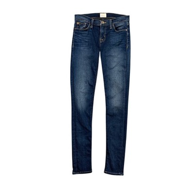 Hudson Jeans Women 26 Denim Dark Wash Super Skinny Ankle Mid Rise Zip Fly Pocket