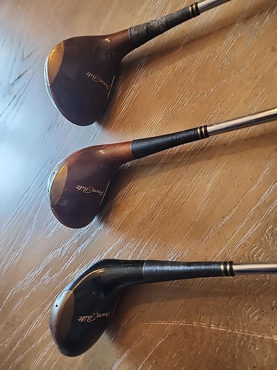 パーシモン1W3W Vintage Persimmon Citation Woods Power Bilt 1W 3W 4W Steel Shaft