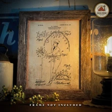 Vintage Power Lineman Patent Art Print Cable Rigger Journeyman School Gift