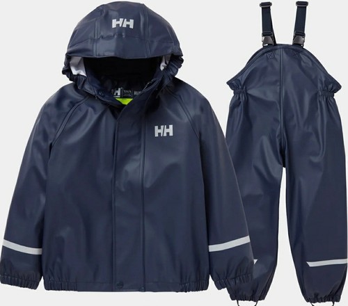 Helly Hansen Kids' Bergen 2.0 Pu Rain Set Size 122/7 Navy Blue NWTs - Picture 3 of 3