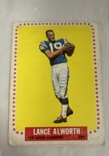 1964 Topps #155 Lance Alworth San Diego Chargers HOF Vintage AFL Card