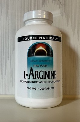 Source Naturals L-Arginine 500mg Promote Circulation 100 Tablets