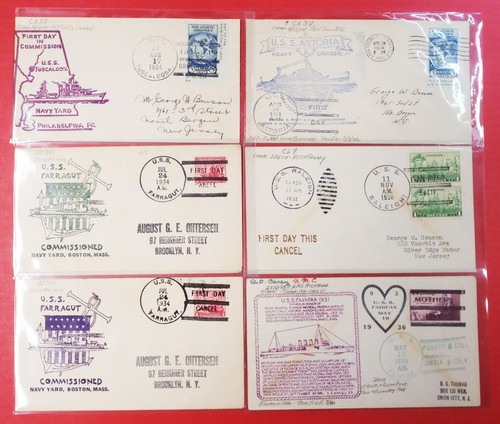 1930s Desirable Lot of 77 US Navy Naval Covers w/ Cachets & Ship Cancels - Picture 6 of 14