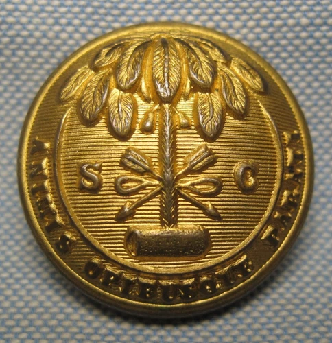 Non-Dug Confederate Civil War South Carolina Coat Button-HTB Manchester
