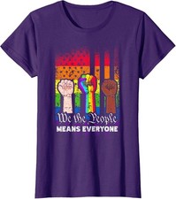 We The People Means Everyone Us Constitution LGBT Ladies' Crewneck T-Shirt