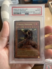 2003 YU-GI-OH! LOD-LEGACY OF DARKNESS 1ST ED #034 TYRANT DRAGON PSA 8