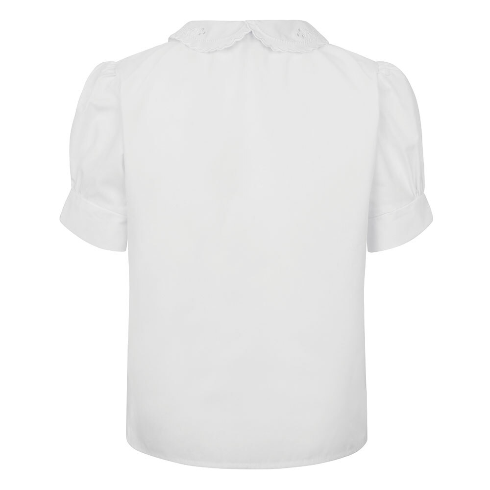 Zeco Girls School Uniform Blouse Short Sleeve Lace Collor Blouse 22"36