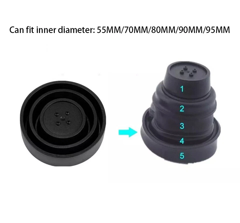 2x Farol de carro LED HID halogênio borracha vedação tampa poeira impermeável capa universal - Imagem 3 de 4