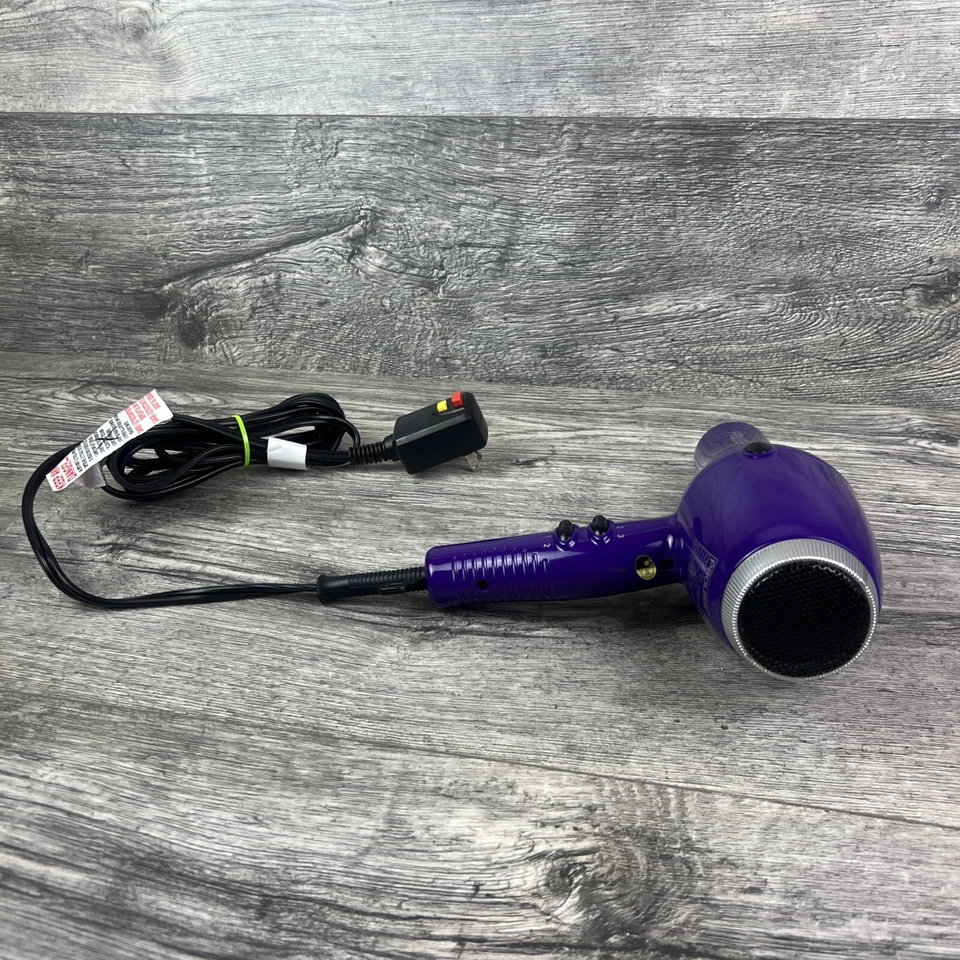 Secador de pelo profesional PROLISS púrpura HD-1860 2 velocidades 3 ajustes de calor Foto 3 de 4