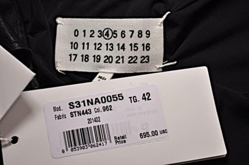 Camiseta deportiva de nailon de cuero negro Maison Martin Margiela sin etiquetas $695 42 US6 - Imagen 2 de 6