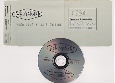 Def Leppard   When Love & Hate Collide - Import 1 Track Promo Single CD 1995