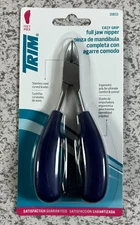Trim Easy Grip Full Jaw Nipper Clipper For Pedicure Nails Stainless Steel Blue