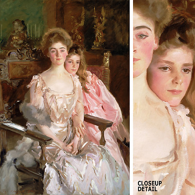 26W''x40H'' MRS. FISKE WARREN (OSGOOD) by JOHN SINGER SARGENT - CHOICES of CANVAS