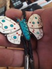 Sterling  silver bolo Zuni Butterfly signed Edaakie.  — photo 2