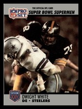 Dwight White 1990 Pro Set Super Bowl XXV Silver Anniversary #80 Supermen Mint