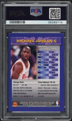 1994 FINEST REFRACTOR w/ Coating #331 MICHAEL JORDAN PSA 9 MINT