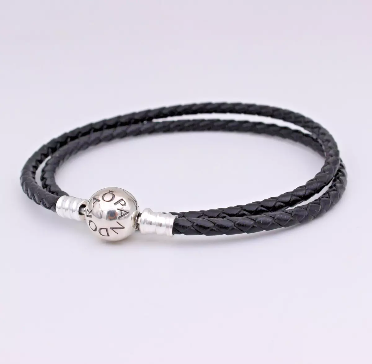 Leather bracelet Pandora Purple in Leather - 36980002