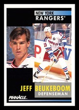 Jeff Beukeboom #229 1991-92 Pinnacle New York Rangers Hockey