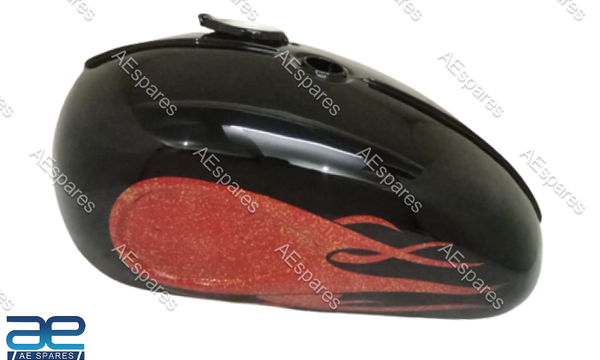FüR BSA A65 2 Gallone Rot Schwarz Bemalt Fuel Petrol Benzintank 1968-1869 S2U-image