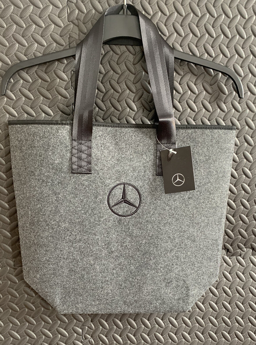 merc ORIGINAL Mercedes Benz Shopping Bag Grey Polyester Logo
