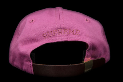 FW17 SUPREME TONAL S LOGO 6-PANEL BURNT ROSE HAT CAP TRUSTED
