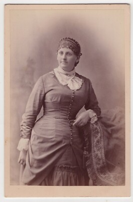 #ad #ad LOVELY WOMAN WEARING UNUSUAL HAT : JACKSONVILLE : ILLINOIS : CABINET CARD $14.00