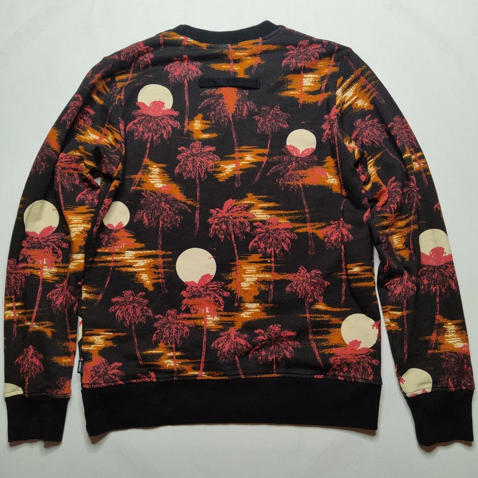Sudadera WeSC Hombre Pequeña (Mujer Mediana) Tropical Island Sunset AOP Usada en Excelente Condición Foto 2 de 4