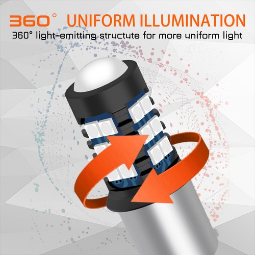2Pcs BA15s 1156 LED Bulbs Ultra Blue High Super Bright 3030SMD DRL Daytime Light - Picture 6 of 8