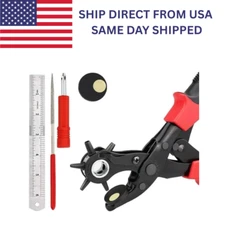 Punch Plier Kit, Hole Punch Set for Belts, Watch Bands, Straps, Dog Collars