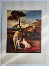 Old Antique Print 1958 Titian Noli Me Tangere