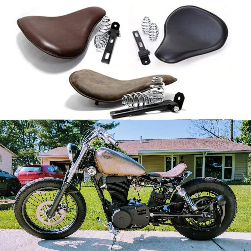 For Harley Dyna Super Wide Glide Fat Bob Motorcycle Bobber Solo Seat Spring US - Image 2 of 4