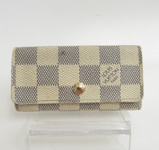 Authentic LOUIS VUITTON Damier Azur Multicles 4 Ring Key Case F 46174