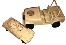 Vintage Processed Plastic Co Army Vehicles Lot – Jeep & Tank – USA Made
