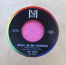 THE DELLS - Stay in My Corner / It's Not Unusual - Near Mint 45 rpm Vee-Jay 674