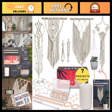 DIY Macrame Kit for Beginners - 112 Supplies, 7 Projects, 165 Yards Cord  More 