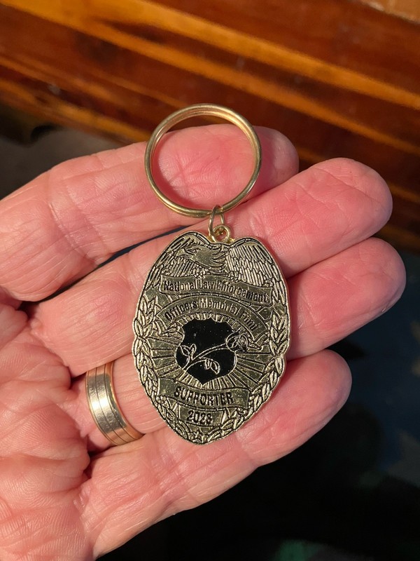 Police Badge Keychain 2023 National Law Enforcement Memorial Fund