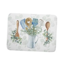 Sage Green Dish Drying Mat for Kitchen Counter, 18" x 24" cooking supplies