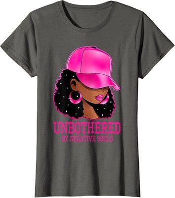 African American Afro Queen Sassy Black Woman Unbothere Ladies' Crewneck T-Shirt