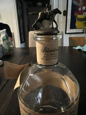 Blanton's Single Barrel Bourbon Whiskey Empty Bottle 750 ml,   S  Stopper & Tag