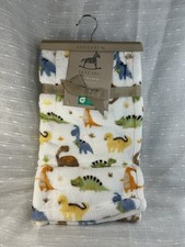 NEW Lullaby Baby Blanket Dinosaur Luxury Velvet Boys Dino Security Lovey Plush