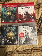 4 PS3 Games Bioshock 1 & 2 Assassins Creed II & Assassins Creed III