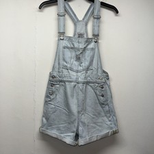 Levi  s Vintage Style Two Horse Brand Denim Cotton Shortalls Light Wash Small