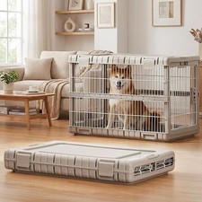 ZOMISIA Collapsible Dog Crate 36 Inch Heavy Duty