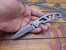 Gerber Paraframe I Knife Frame Lock Combo Edge Blade Gray